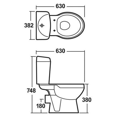 Premier Melbourne Close Coupled Toilet