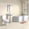 Right Hand 1700 L Shape Shower Bath with Sydney Suite