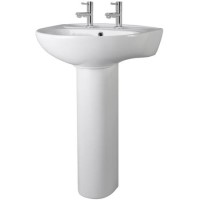 Melbourne 2 Tap Hole Basin & Pedestal