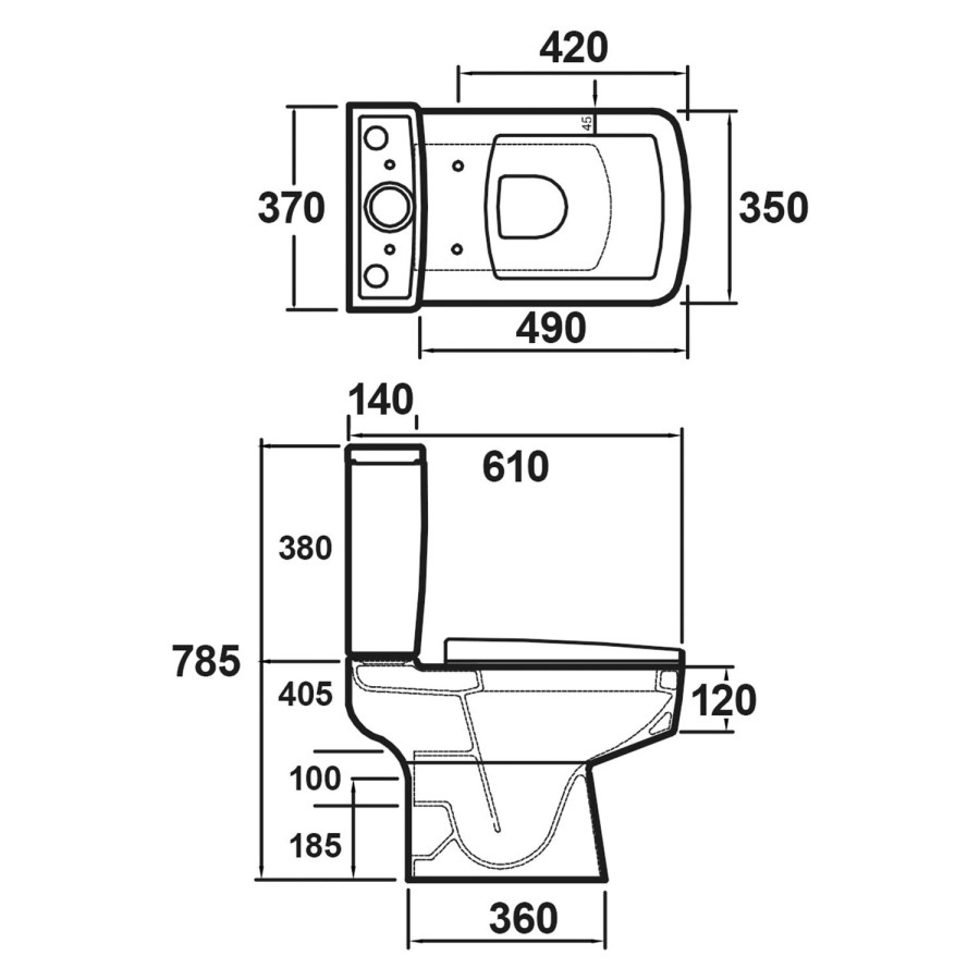 Premier Bliss Close Coupled Toilet