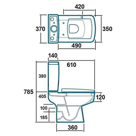 Madison Short Projection Toilet and Seat