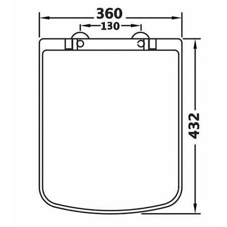 SC Square Toilet Seat Quick Release
