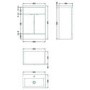 Fusion 600mm White Gloss Freestanding Two Door Vanity Unit