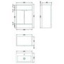 Fusion 600mm Grey Gloss Freestanding Two Door Vanity Unit
