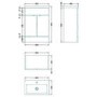 Austin 600mm Natural Oak Freestanding Two Door Vanity Unit