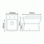 Ashford White Gloss WC Unit with Tabor Back to Wall Toilet