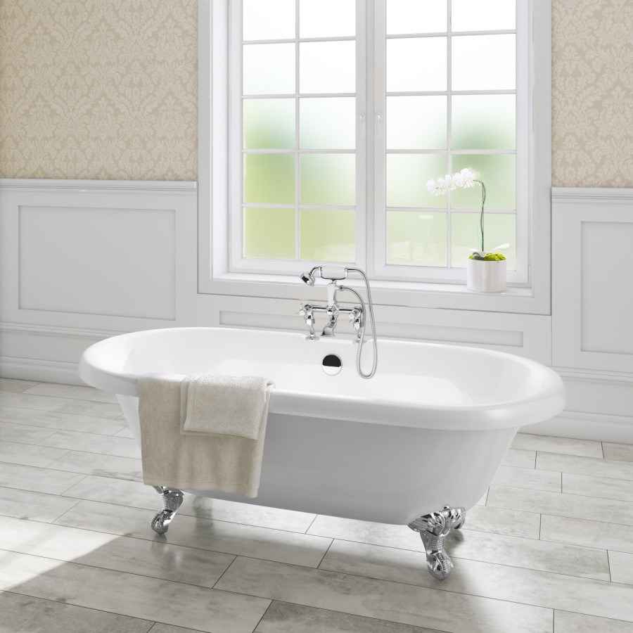 Park Royal Traditional Double Ended Roll Top Freestanding Bath - 1800 x 785mm