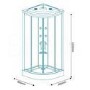 900 Quadrant Steam Shower Cabin with 6 Body Jets