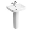 Toronto 550mm 1 Tap Hole Basin and Pedestal