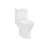 410mm Floor Standing White Gloss Vanity Unit with Close Coupled Toilet Suite - Portland 