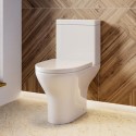 BUN/BeBa_17294/72085 Close Coupled Short Projection Toilet with Soft Close Seat - Portland