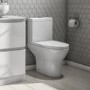 GRADE A1 - Close Coupled Short Projection Toilet with Soft Close Seat - Portland