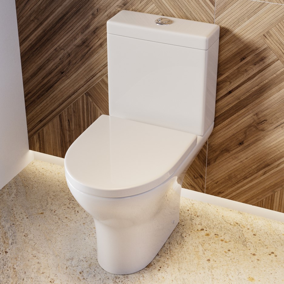 Close Coupled Short Projection Toilet with Soft Close Seat Portland