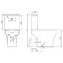 Modern Close Coupled Short Projection Toilet with Slim Soft Close Seat - Portland