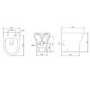 1300mm Grey Toilet and Sink Unit with Round Toilet - Portland