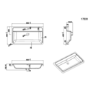 1300mm Grey Toilet and Sink Unit with Round Toilet - Portland