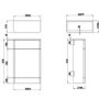 1300mm Grey Toilet and Sink Unit with Round Toilet - Portland
