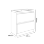 1300mm White Toilet and Sink Unit with Round Toilet- Portland
