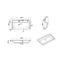 1300mm White Toilet and Sink Unit with Round Toilet- Portland