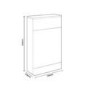 1300mm White Toilet and Sink Unit with Round Toilet- Portland