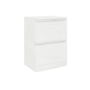 1100mm White Toilet and Sink Unit with Round Toilet and Brass Flush - Portland