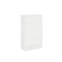 1300mm White Toilet and Sink Unit with Round Toilet Cistern and Black Push Button- Portland