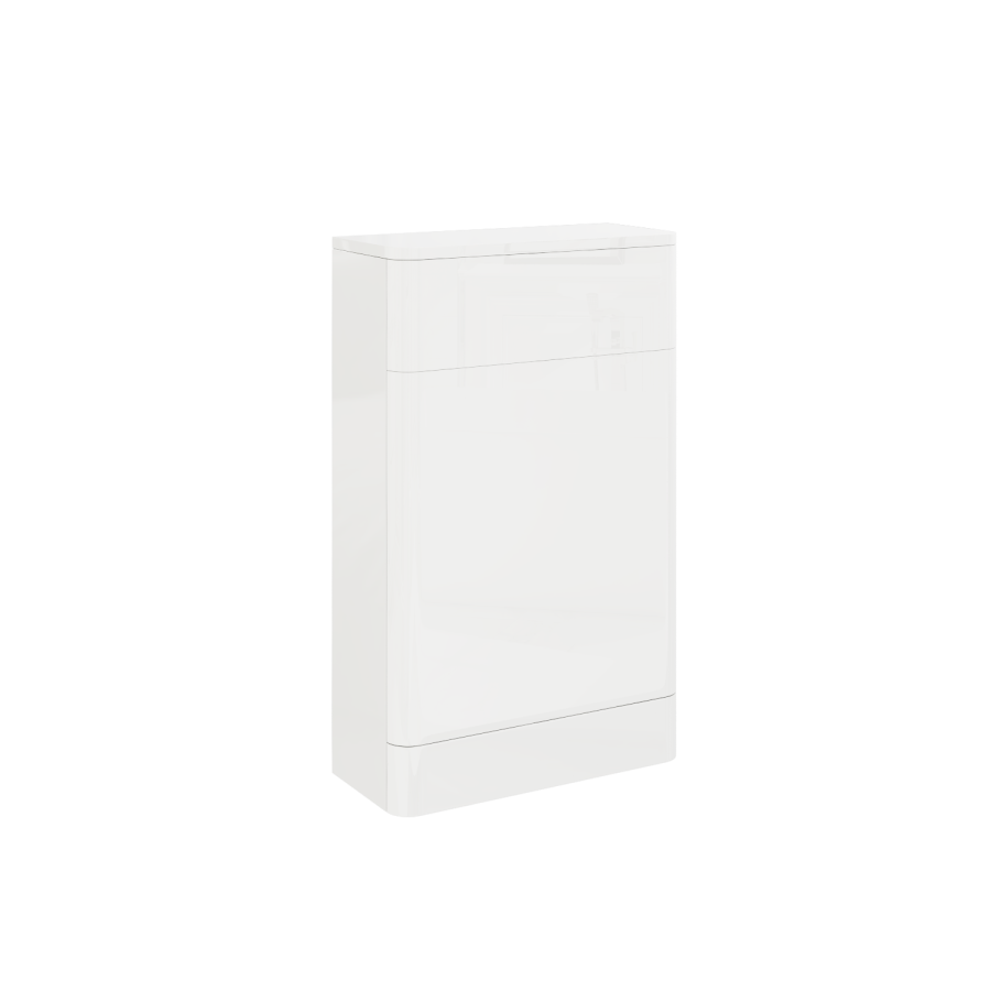 1300mm White Toilet and Sink Unit with Round Toilet Cistern and Black Push Button- Portland