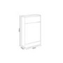 1300mm White Toilet and Sink Unit with Round Toilet Cistern and Black Push Button- Portland