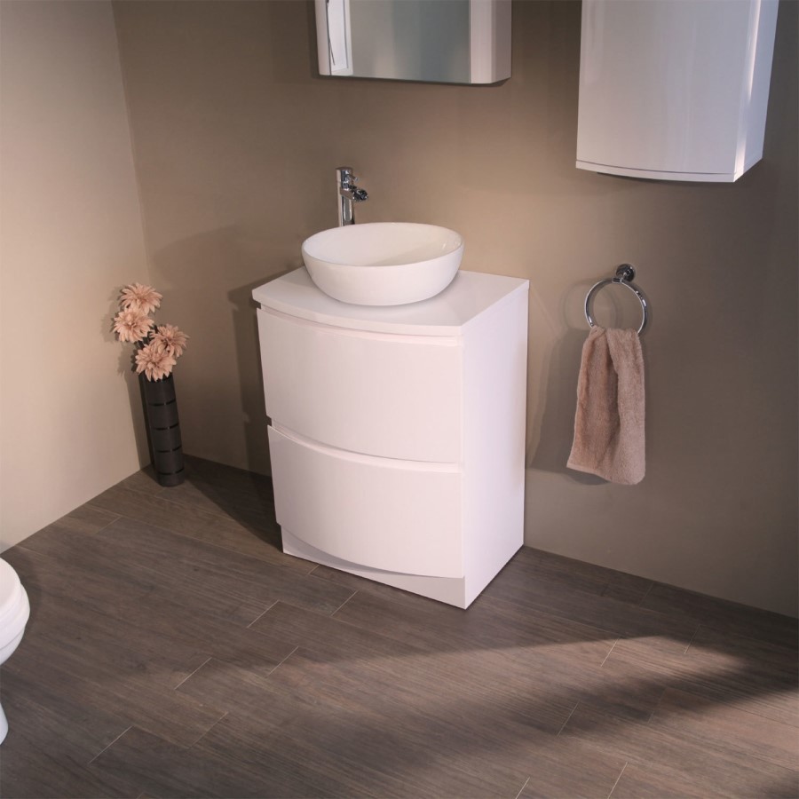 Voss 620mm Floor Standing Vanity Unit with Arabella 415mm Countertop Basin