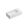 Detroit 405mm Right Hand Wall Hung Basin and Square Bottletrap