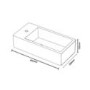 GRADE A1 - Detroit Left Hand Wall Hung/Countertop Basin - 405mm