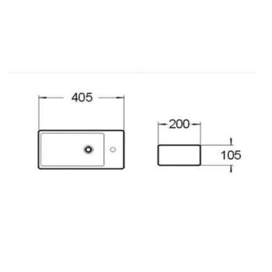 Detroit Wall Hung Basin With Chrome Bottle Trap & Basin Mixer & Waste - Zana