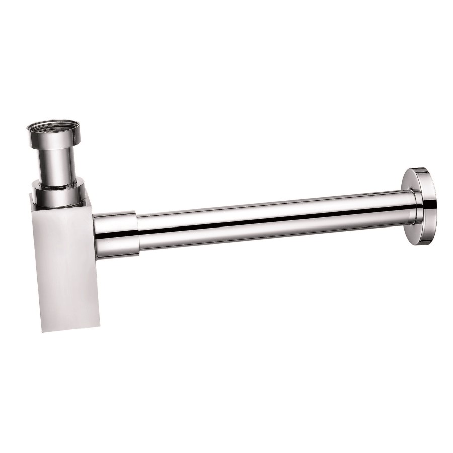 Detroit Wall Hung Basin With Chrome Bottle Trap & Basin Mixer & Waste - Zana