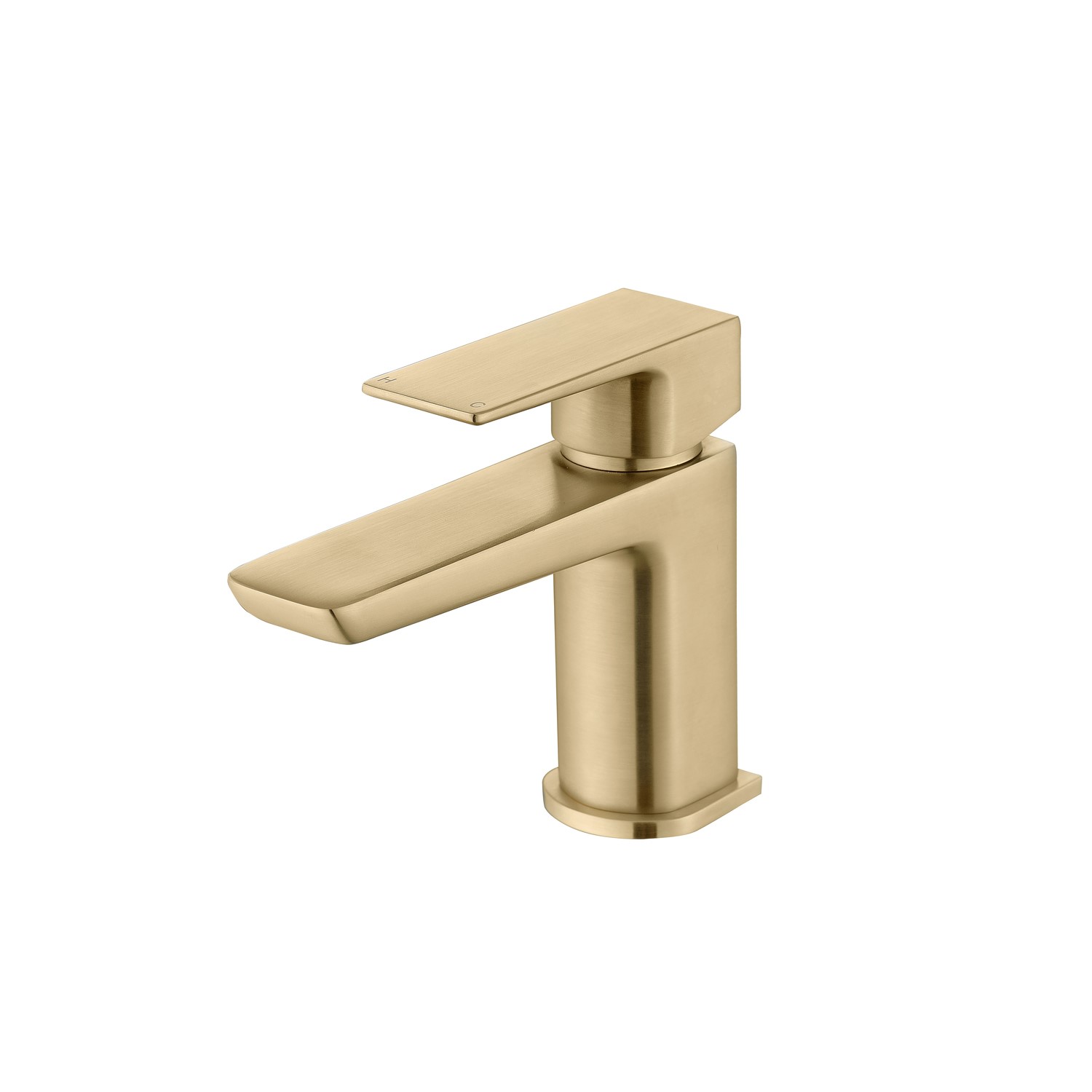 thumbnail image 2 of Round Brushed Gold Bidet Mixer Tap Faucet – Deck Mounted, Brass, Lever Handles, Contemporary Bathroom 2 of 3