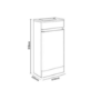 400mm White Cloakroom Vanity Unit with Basin - Portland