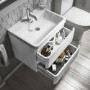 600mm White Wall Hung Vanity Unit with Sink - Portland