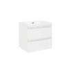 600mm White Wall Hung Vanity Unit with Sink - Portland