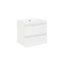 GRADE A2 - 600mm White Wall Hung Vanity Unit with Basin - Portland