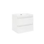 600mm White Wall Hung Vanity Unit with Sink - Portland