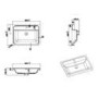 GRADE A2 - 600mm White Wall Hung Vanity Unit with Basin - Portland