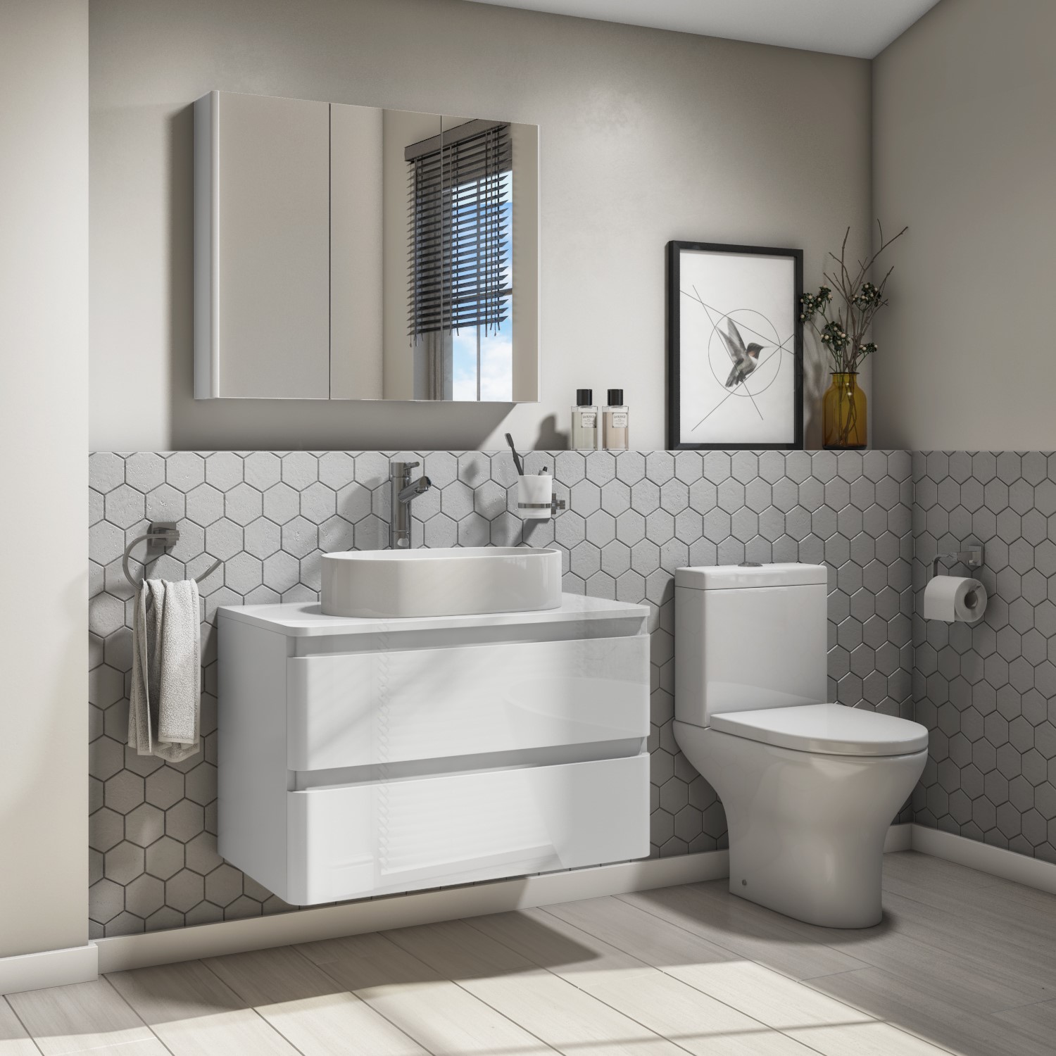 800mm White Wall Hung Countertop Vanity Unit With Basin Portland Better Bathrooms 800mm White Wall Hung Countertop Vanity Unit With Basin Portland Better Bathrooms