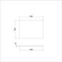 600mm White Wood Effect Wall Hung Countertop Vanity Unit with Basin - Boston