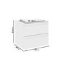 600mm White Wood Effect Wall Hung Vanity Unit with Basin - Boston