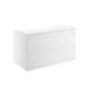 900mm Wall Hung 2 Drawer Vanity Basin Unit White - Boston