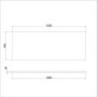 1200mm White Wood Effect Wall Hung Countertop Double Vanity Unit with Basins - Boston