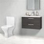 Austin 800 Grey Avola Wall Hung Vanity Unit with Austin Toilet