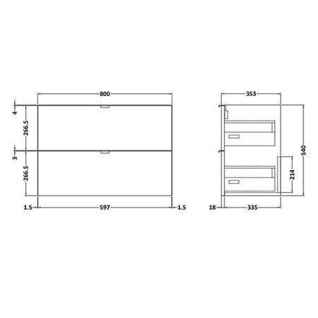 Austin 800 Grey Avola Wall Hung Vanity Unit with Austin Toilet