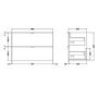 Austin 800 White Gloss Wall Hung Vanity Unit with Austin Toilet