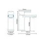 Better Bathrooms Austin 600mm Grey Avola Freestanding Slimline Two Door Vanity Unit with Una tap - Standard Handle