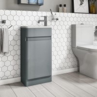 400mm Light Grey Cloakroom Vanity Unit with Basin - Portland